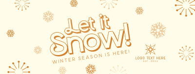 Let It Snow Winter Greeting Facebook cover Image Preview