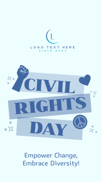Bold Civil Rights Day Stickers YouTube short Image Preview