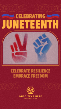 Rustic Juneteenth Greeting Instagram story Image Preview