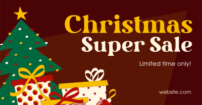 Christmas Super Sale Facebook ad Image Preview