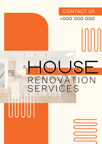 Geometric Blocks House Renovation Poster Image Preview