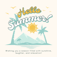 Vintage Summer Greeting Linkedin Post Image Preview