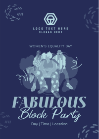 We Are Women Block Party Flyer Design