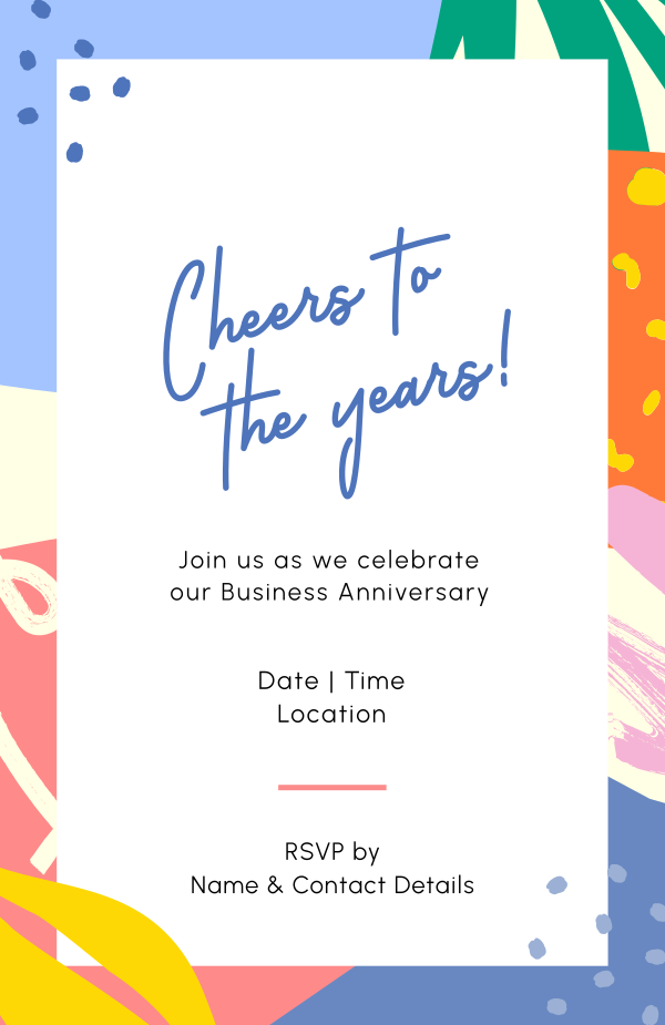 Cheers to the Years Invitation Design Image Preview