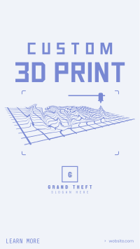 Custom 3D Print Instagram Story Design