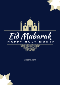 Eid Mubarak Mosque Flyer Image Preview