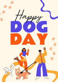 Doggy Greeting Poster Design