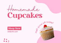 Cupcake Sale Postcard Design