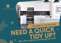 Quick Cleaning Service Postcard Design