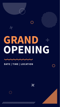 Geometric Shapes Grand Opening Facebook story Image Preview