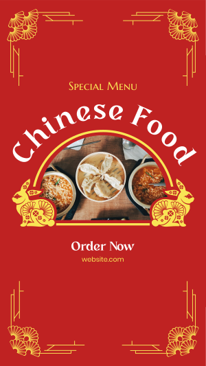 Special Chinese Food Facebook story Image Preview