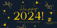 Quirky and Festive New Year Twitter post Image Preview