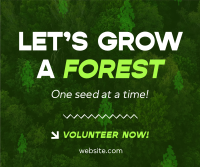 Forest Grow Tree Planting Facebook Post Design