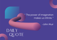 Aesthetic Daily Quote Postcard Design