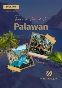 Palawan Paradise Travel Poster Design