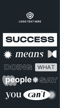 Quirky Success Quote TikTok Video Design