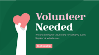 Cute Volunteer Today Facebook Event Cover Image Preview