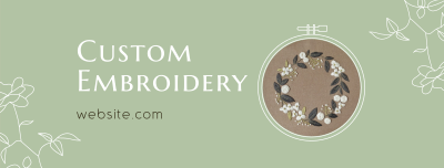 Custom Made Embroidery Facebook cover Image Preview