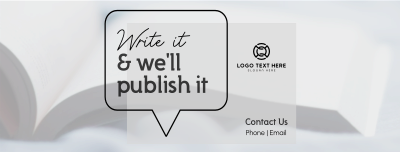 Write & Publish Facebook cover Image Preview
