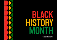 Black History Pattern Postcard Image Preview