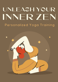 Quirky Yoga Unleash Your Inner Zen Poster Image Preview