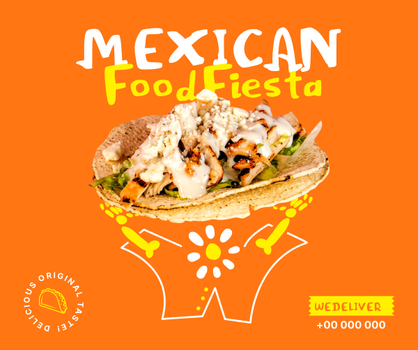 Taco Fiesta Facebook Post Design Image Preview