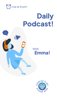 Live Daily Podcast Facebook Story Design