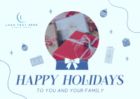 Holiday Gift Christmas Greeting Postcard Design
