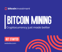 Start Bitcoin Mining Facebook Post Design