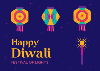 Diwali Lights Postcard Image Preview