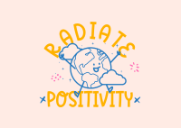Positive Vibes Postcard Design