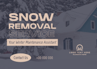 Pro Snow Removal Postcard Design