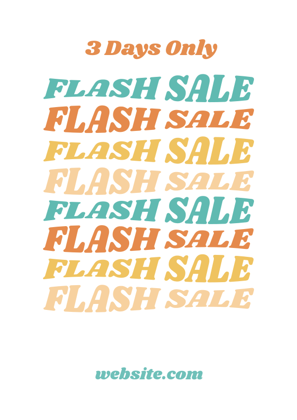 Flash Sale Warp Poster Design Image Preview