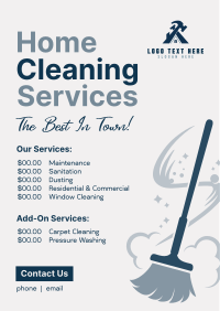 Home Cleaning Services Menu Image Preview