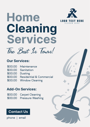 Home Cleaning Services Menu Image Preview