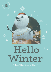 A Happy Snowman Poster Design