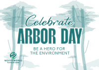 Celebrate Arbor Day Postcard Image Preview