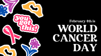 Cancer Day Stickers Facebook Event Cover Design