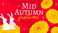 Bunny Mid Autumn Festival Facebook Event Cover Design