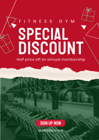 Christmas Fitness Discount Poster Design