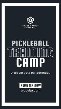 Classic Sporty Pickleball Training TikTok Video Image Preview