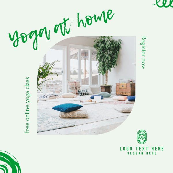 Yoga At Home Instagram Post Design Image Preview