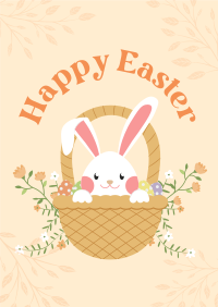 Modern Easter Bunny Poster Design