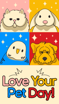 Modern Love Your Pet Day Instagram story Image Preview