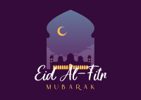 Celebrating Eid Al Fitr Postcard Image Preview