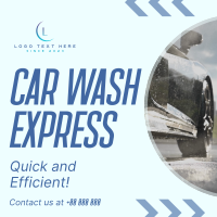 Car Wash Express Instagram Post Design