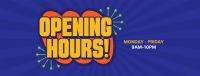 Opening Hours Sticker Facebook Cover Design