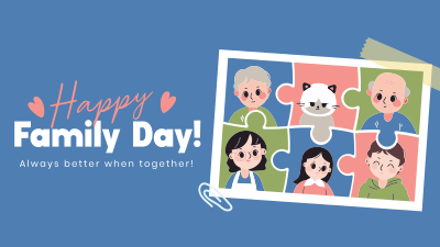 Adorable Day of Families Facebook event cover Image Preview