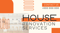 Geometric Blocks House Renovation Facebook Event Cover Design