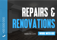 Repair & Renovations Postcard Design